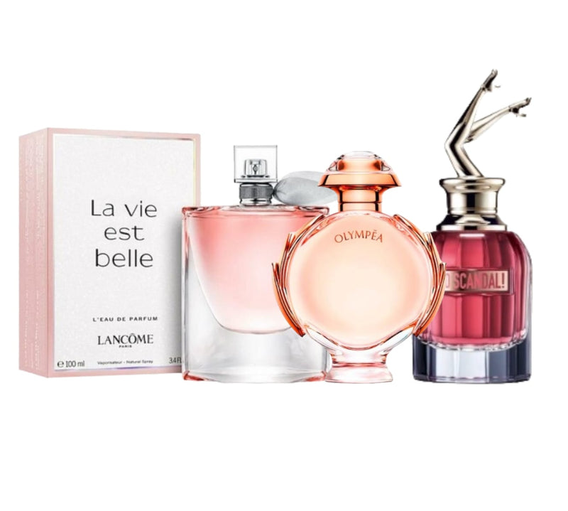 LUXE TRIO PARFUM FEM - LA VIDA BELLA, OLYMPEA, SCANDAL