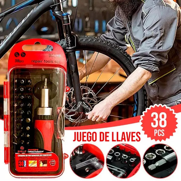 JUEGO DE LLAVE 38 PIEZAS MULTIUSOS - EXPRESS 🇨🇱